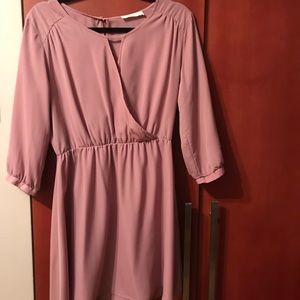 Gorgeous blush pink flattering dress